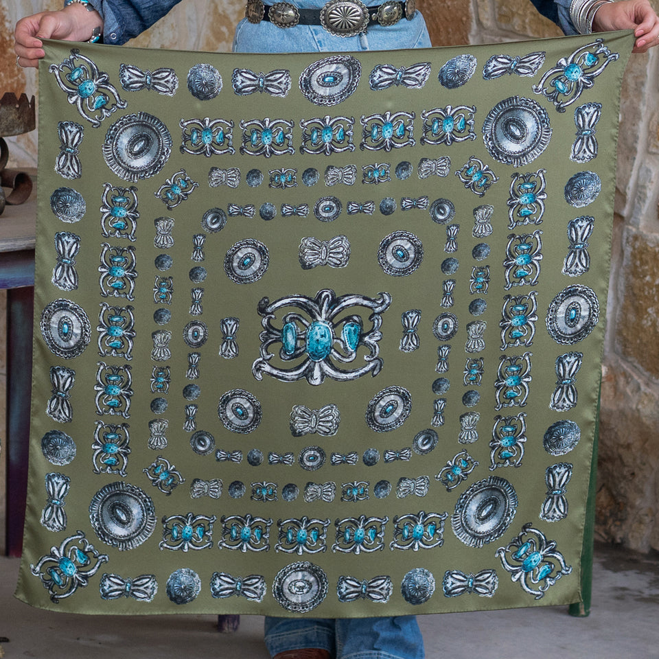 Long & Tall Scarf - Turqs And Conchos
