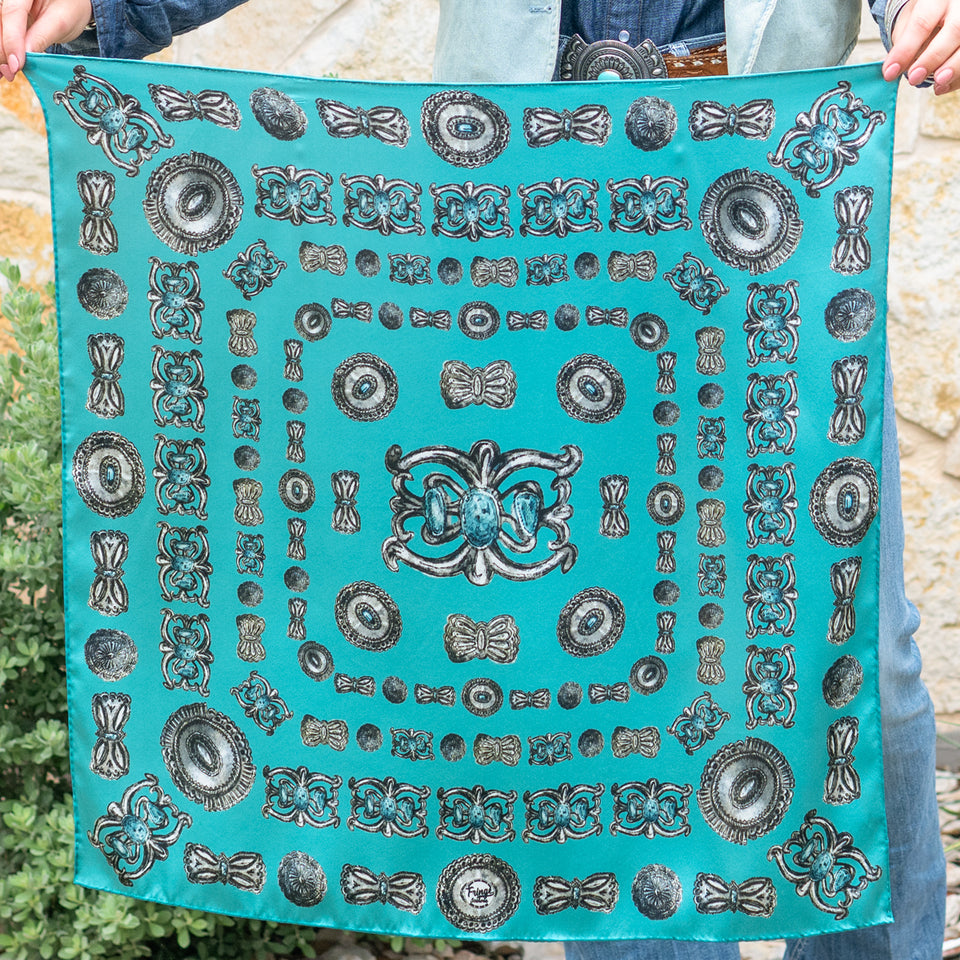 Long & Tall Scarf - Turqs And Conchos