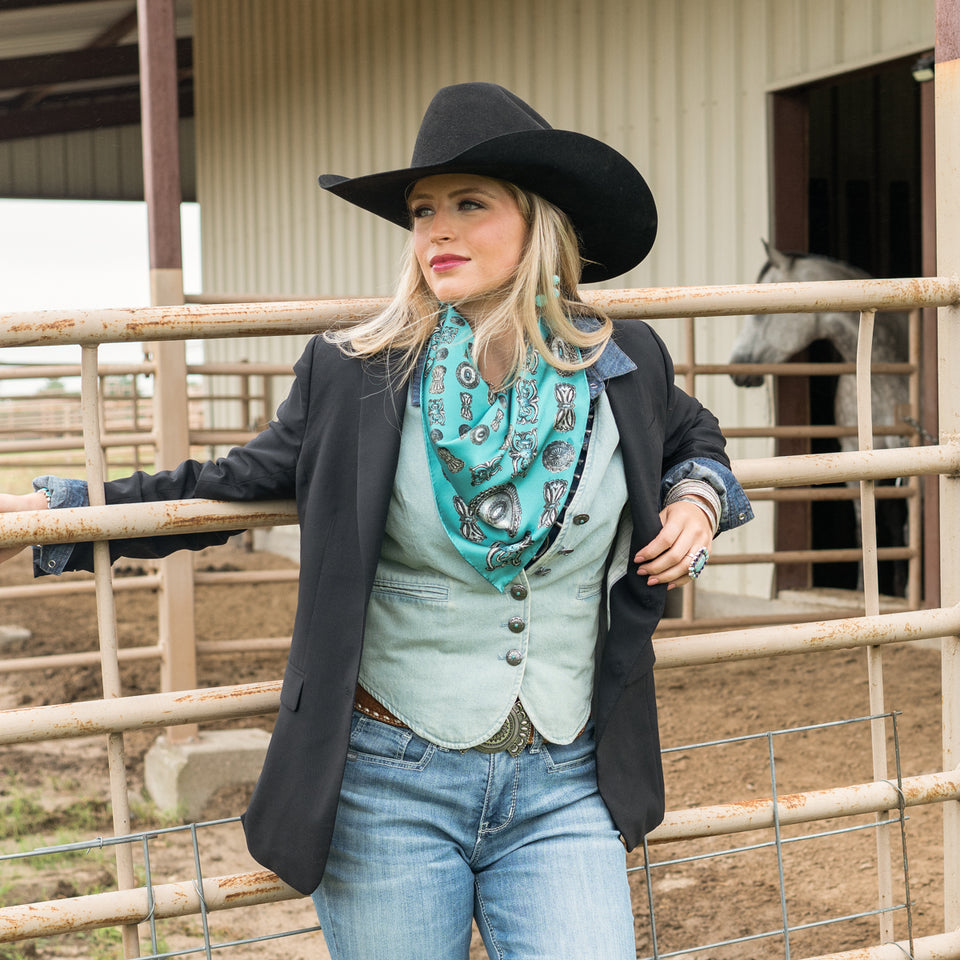 Long & Tall Scarf - Turqs And Conchos