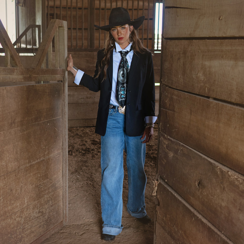 Long & Tall Scarf - Turqs And Conchos