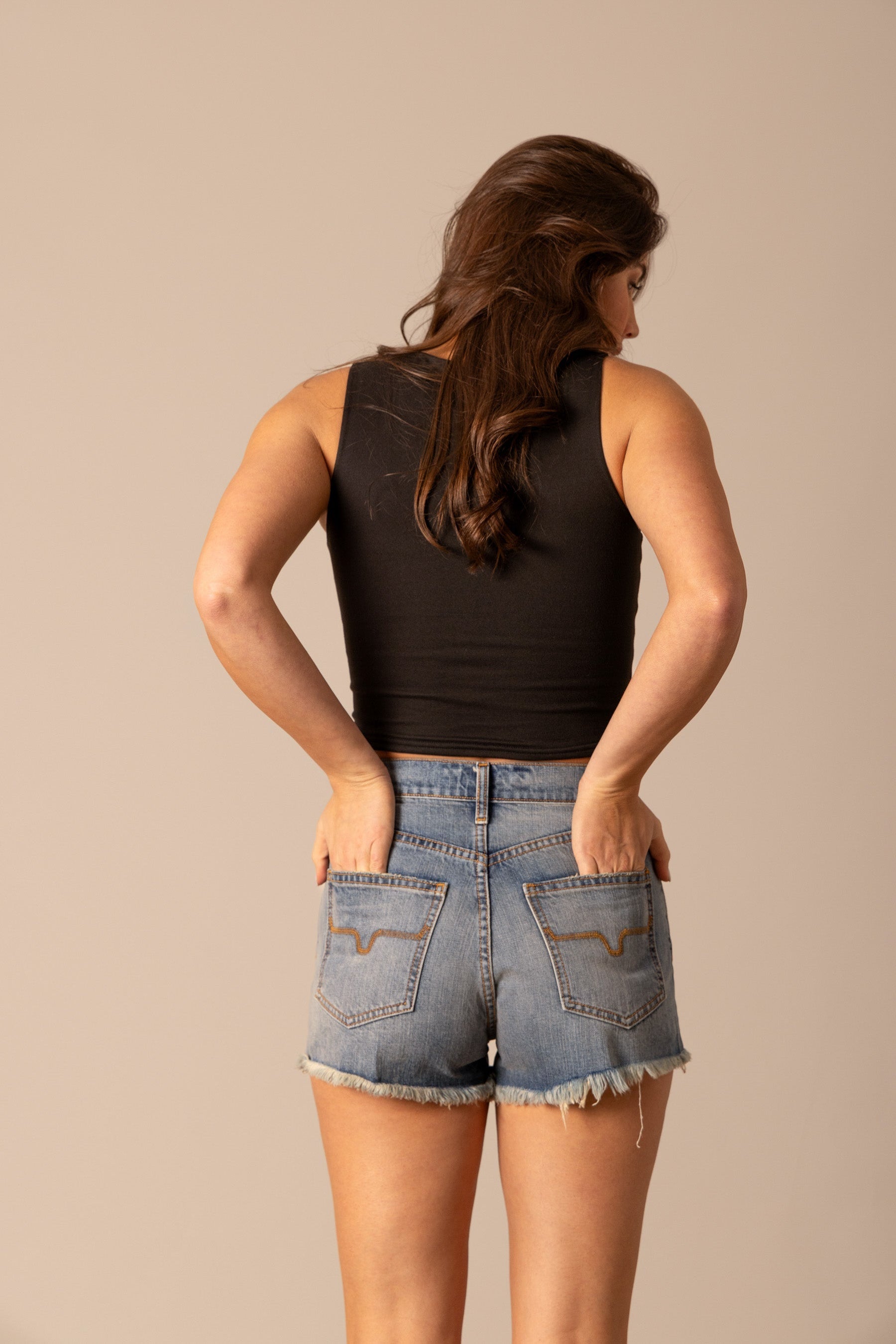Daisy Distressed Denim Shorts