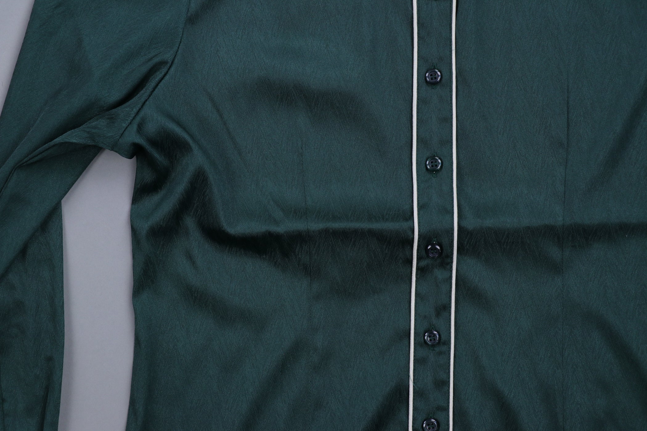 Palomino x Kultured Rider Show Shirt Hunter Green Satin Chevron