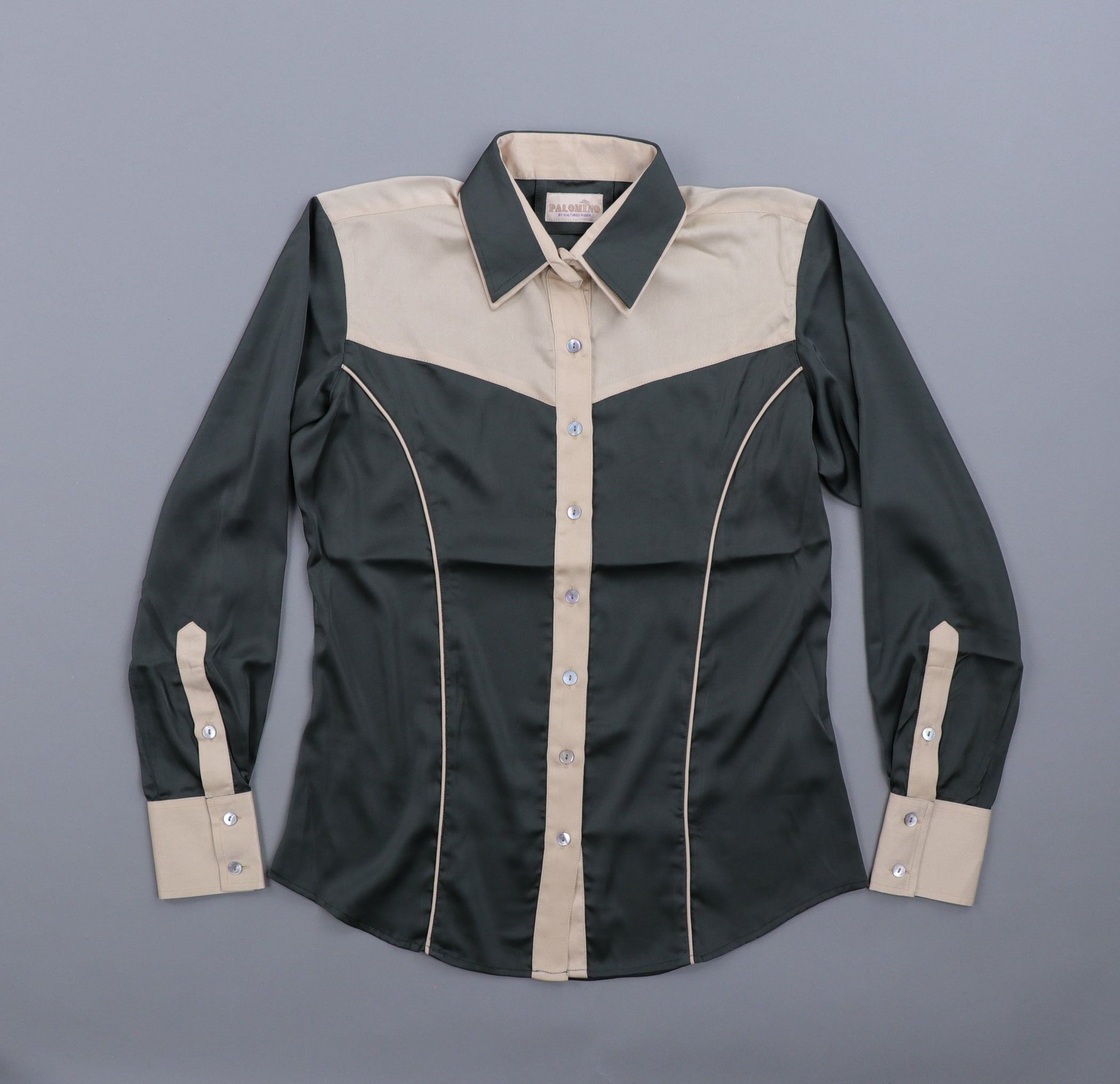 Palomino x Kultured Rider Show Shirt Dark Green/Tan
