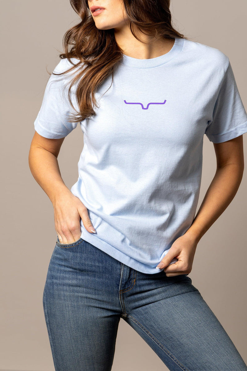 Fallon Bandana Tee in Baby Blue