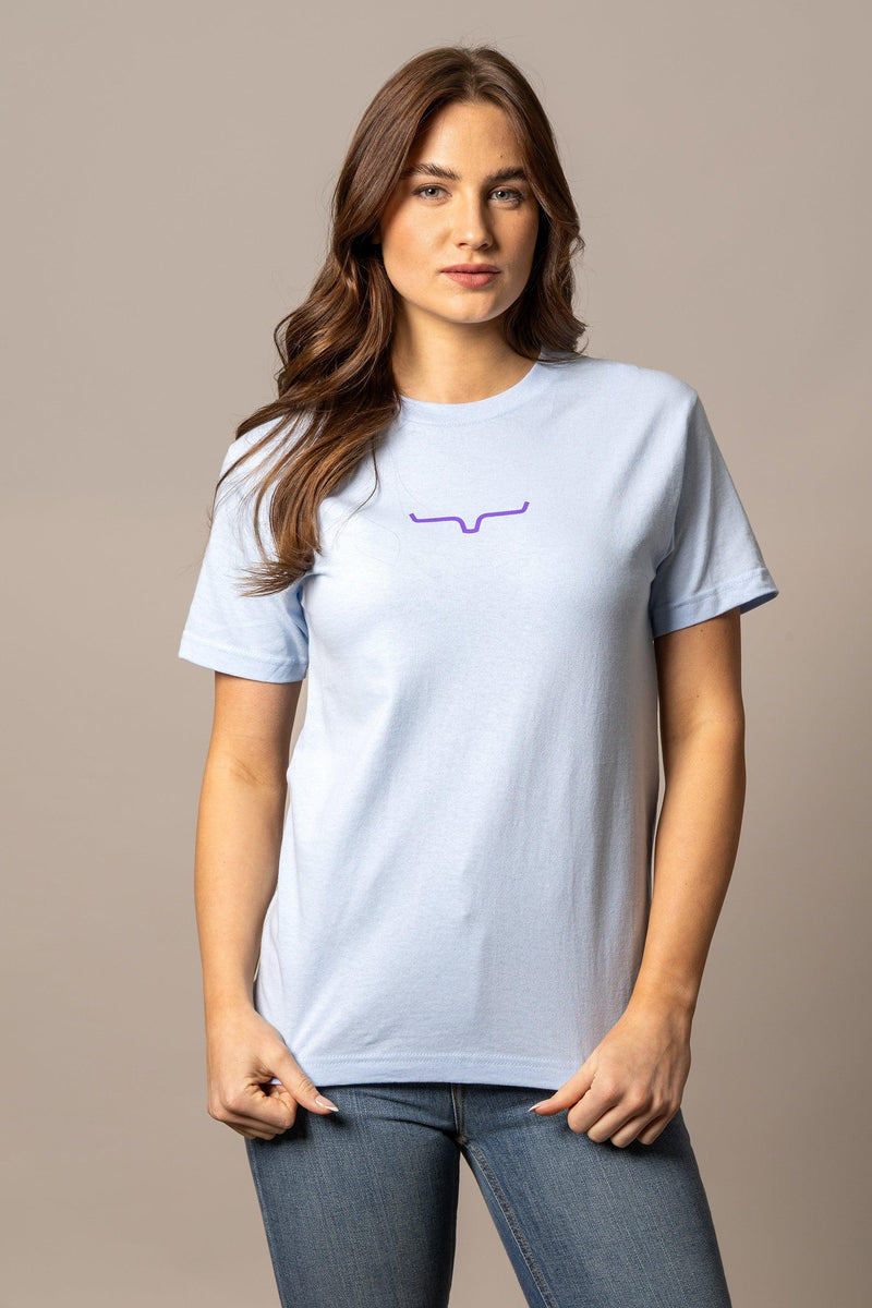 Fallon Bandana Tee in Baby Blue