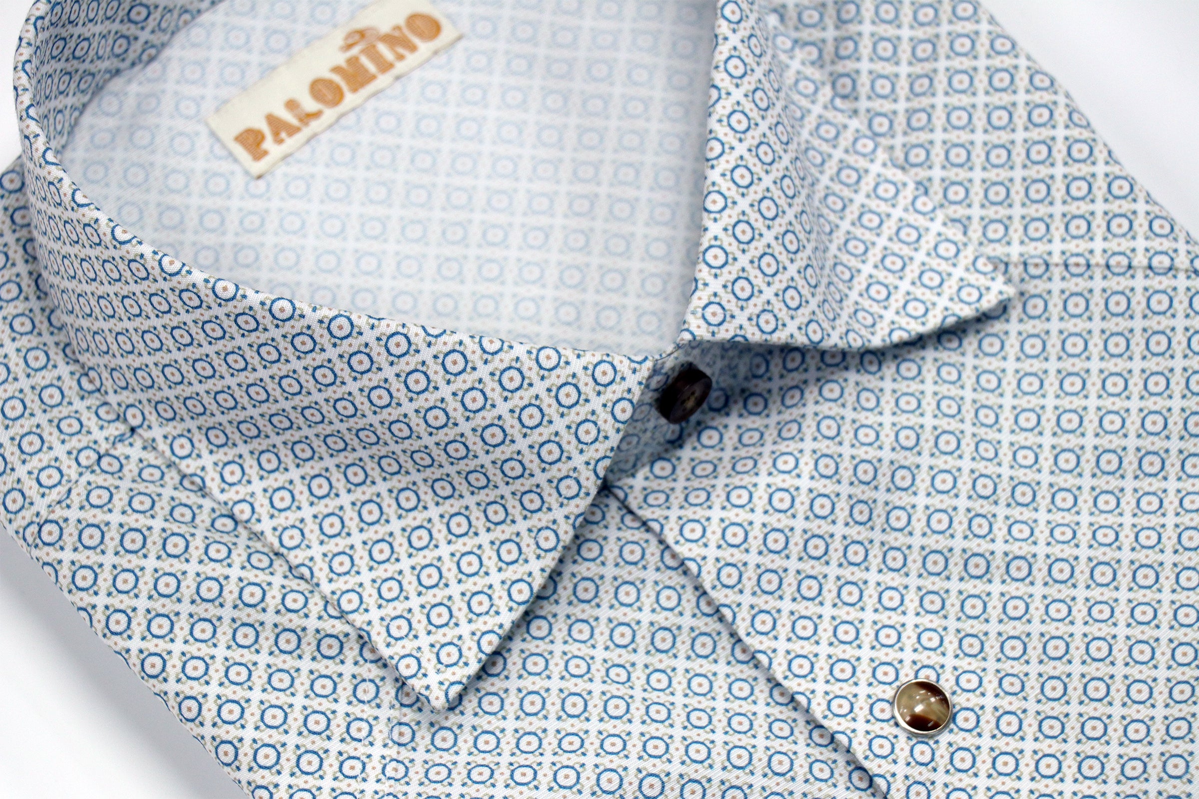 Palomino Pearl Snap Turquoise Geometric