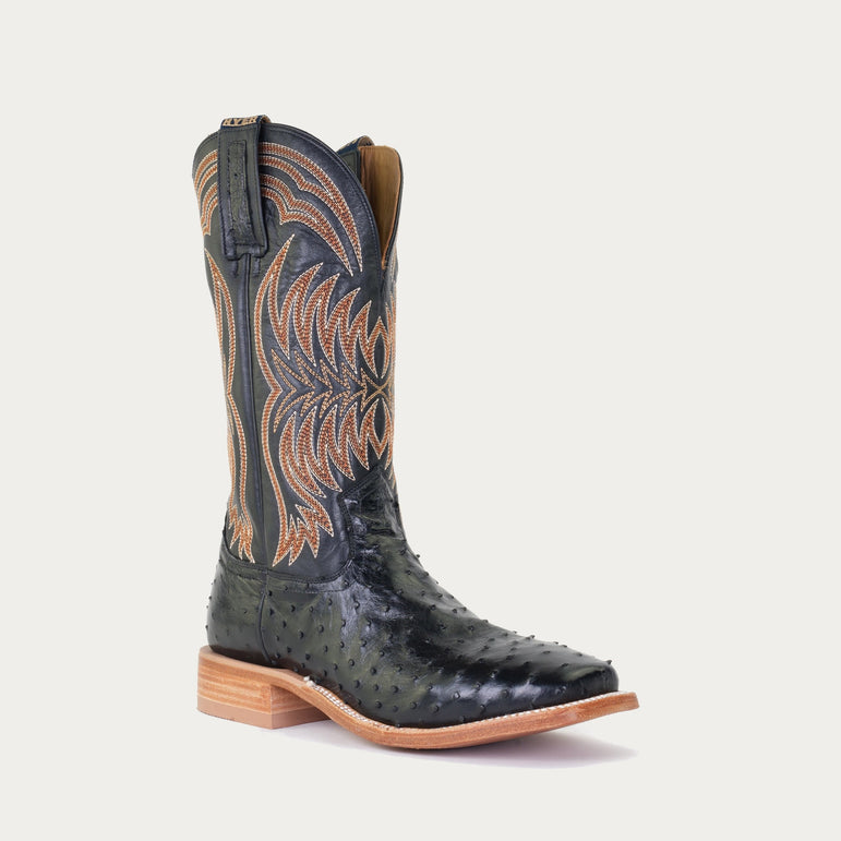 Langdon Square Toe Ostrich Boot