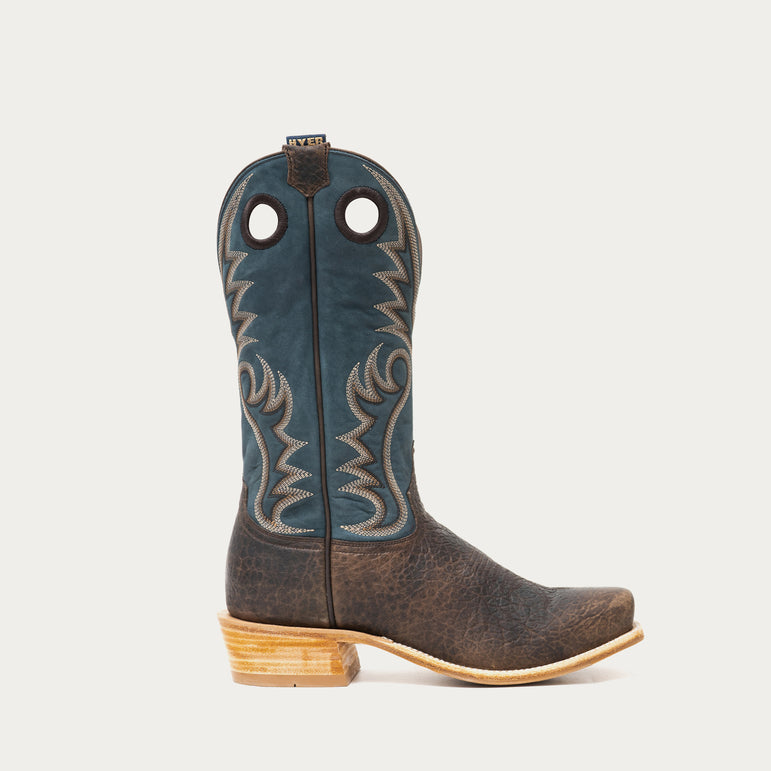 McCune Cutter Toe Long-Wear Cowboy Boot Chocolate Bison