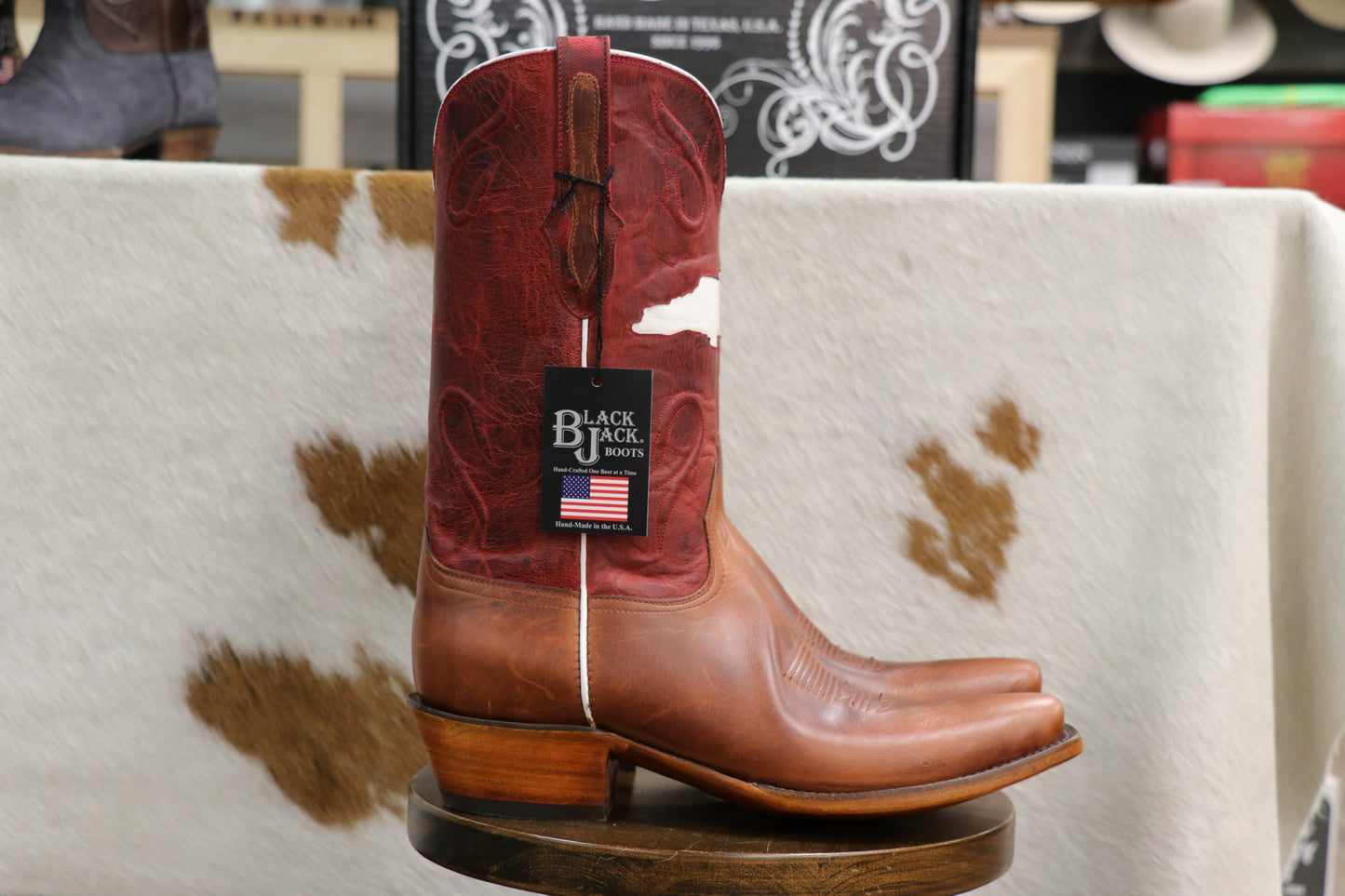 North Carolina Oiled Bovine Cowboy Boot