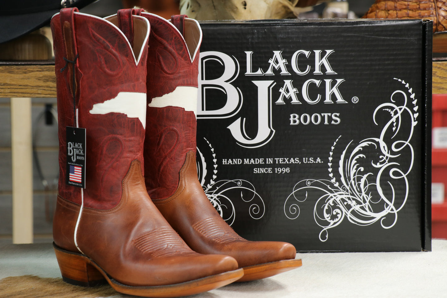 North Carolina Oiled Bovine Cowboy Boot