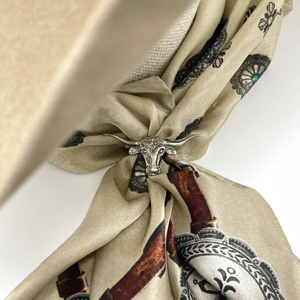 Fringe Scarves Scarf Slide Longhorn