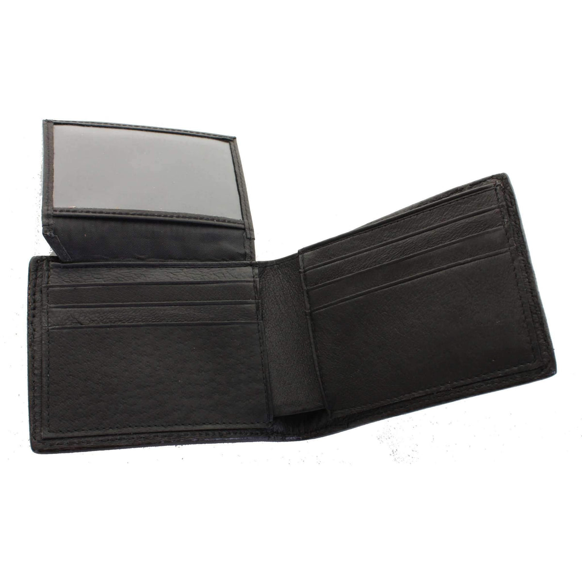Leather Basketweave Tooled Bifold Wallet