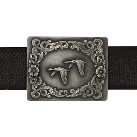 Mitchell 1802 Sterling Ducks Trophy Buckle