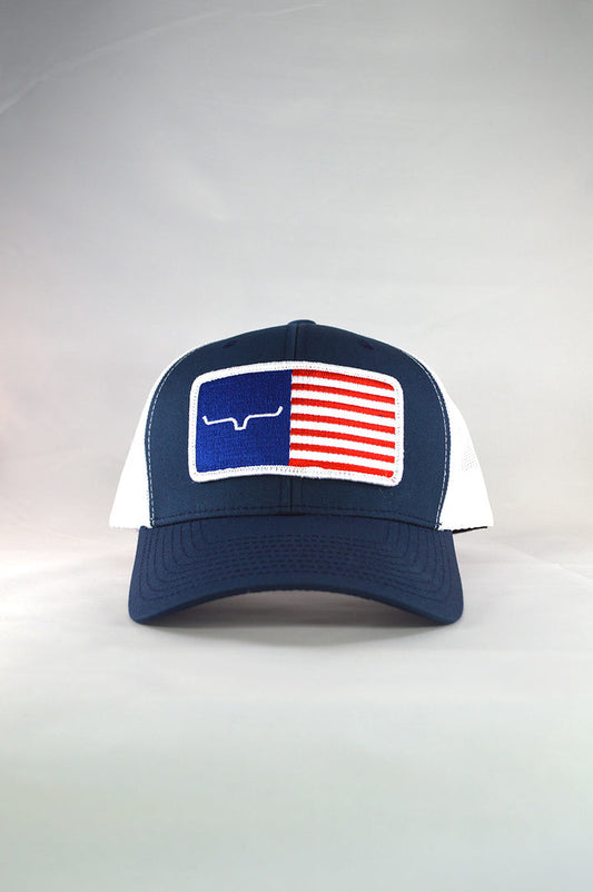 American Trucker Hat in Navy/White