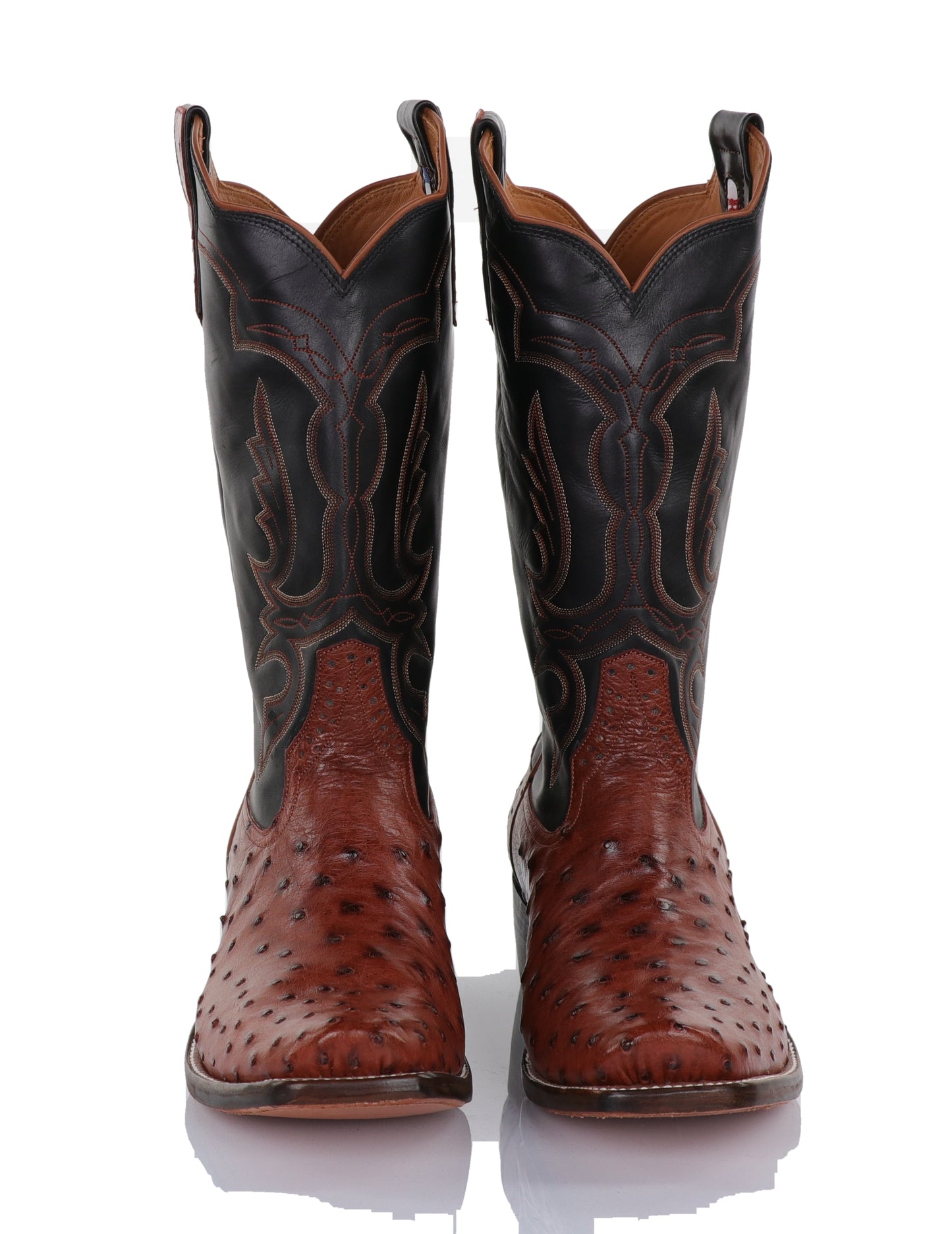 R9022 Almond Americano Full Quill Ostrich Boots