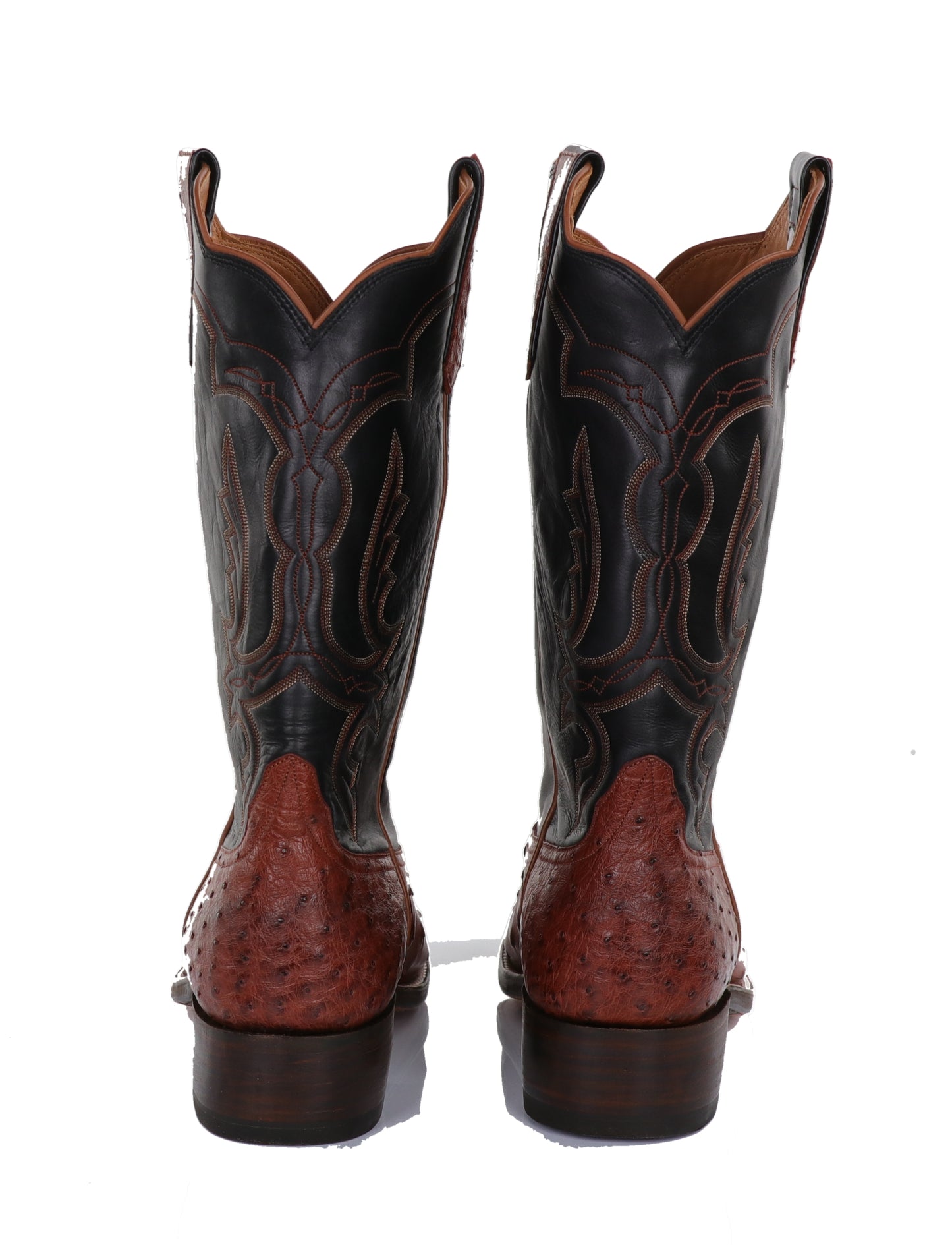 R9022 Almond Americano Full Quill Ostrich Boots