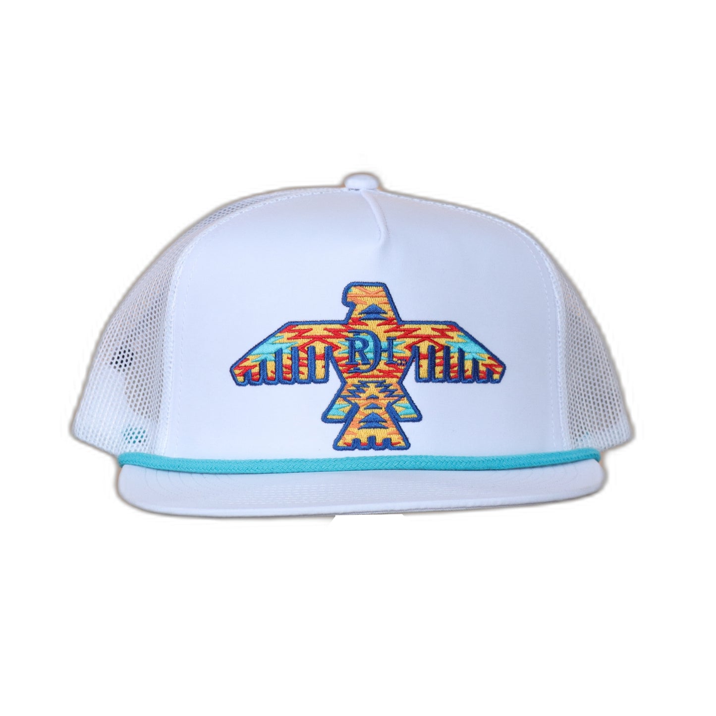 Aztec Thunderbird Rope Hat in White