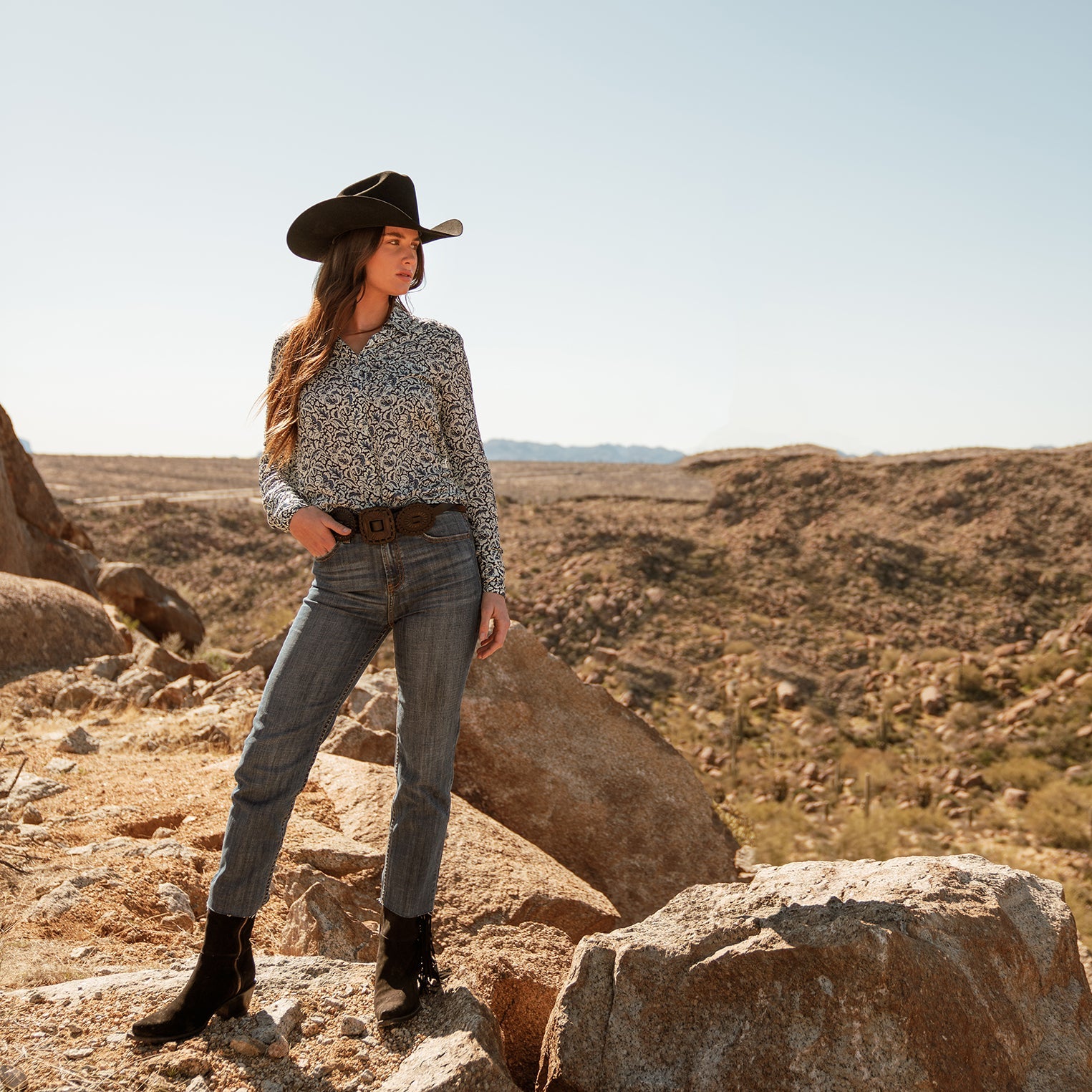 6X Skyline Cowboy Hat in Black