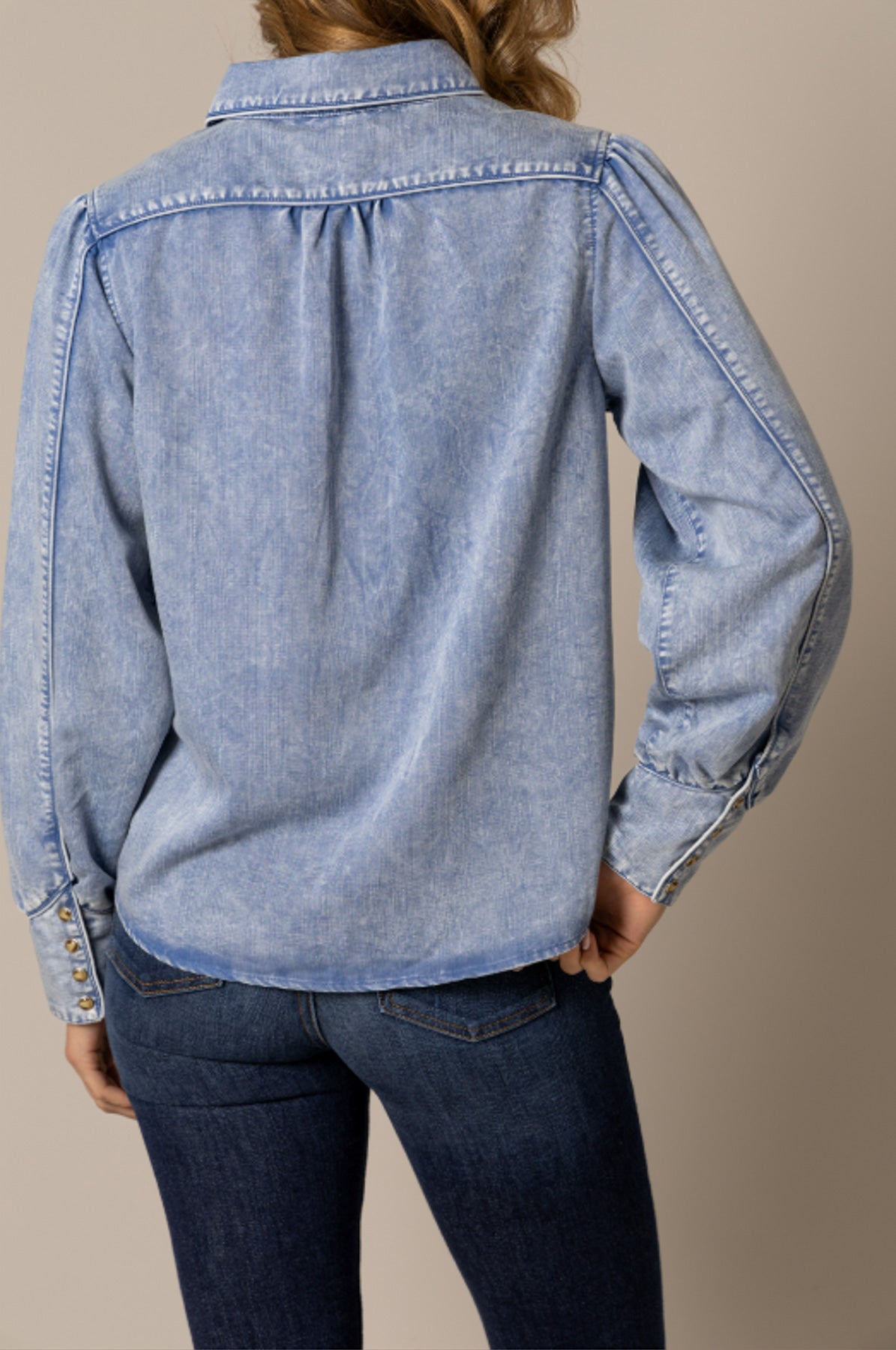 Mae Embroidered Denim Shirt