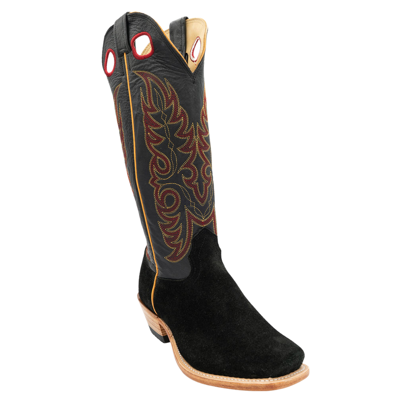 Black Roughout 15" Cowboy Boots