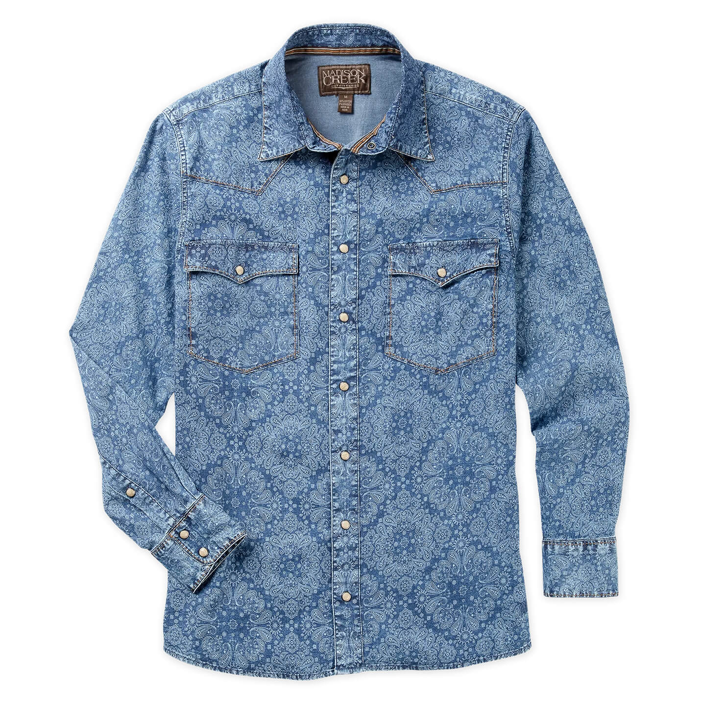 Bisley Western Shirt in Navy Paisley