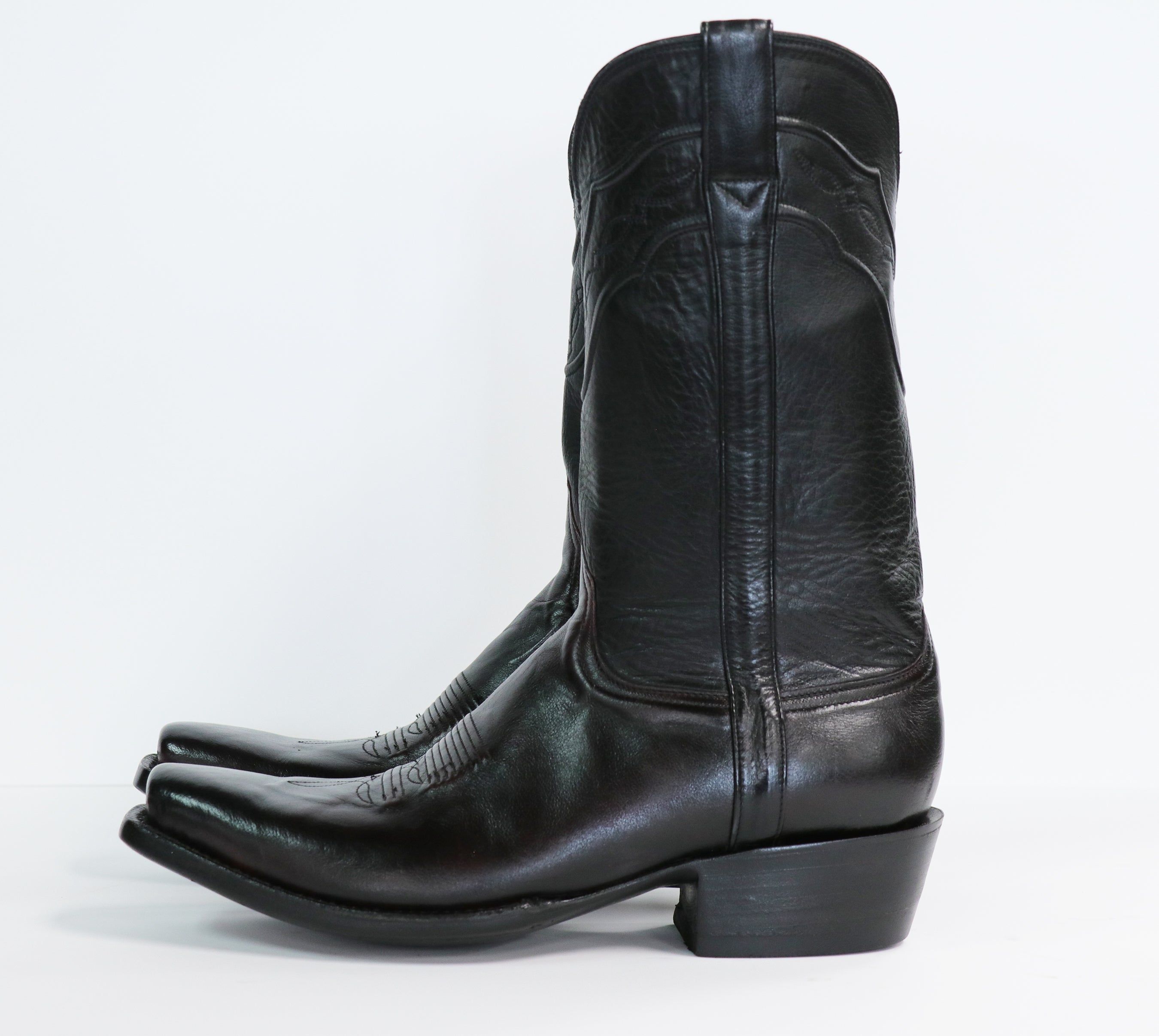 1170 Florence Buffalo Cutter Toe Boot in Black Cherry