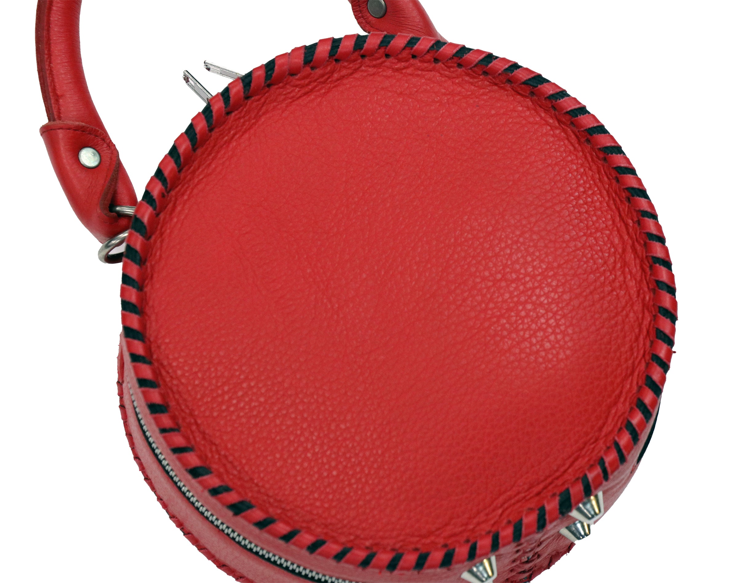 Dual-Sided Canteen Bag - Red Hair Calf & Italian Leather