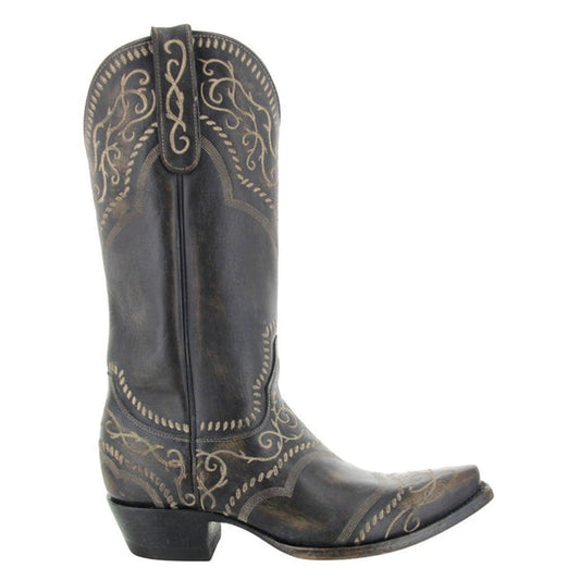 Sintra Cowgirl Boots in Rustic Beige